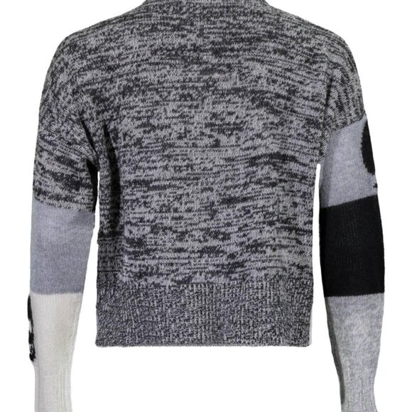 360 Cashmere | Freydis Skull Cashmere Crew In Grey - Picture 4 of 12
